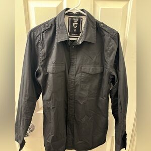 Fried black denim shirt